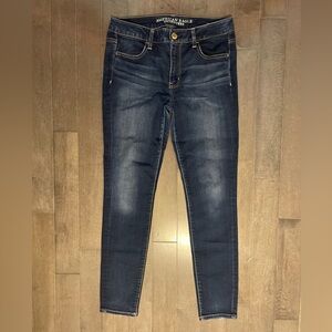 AE dark wash denim jeggings